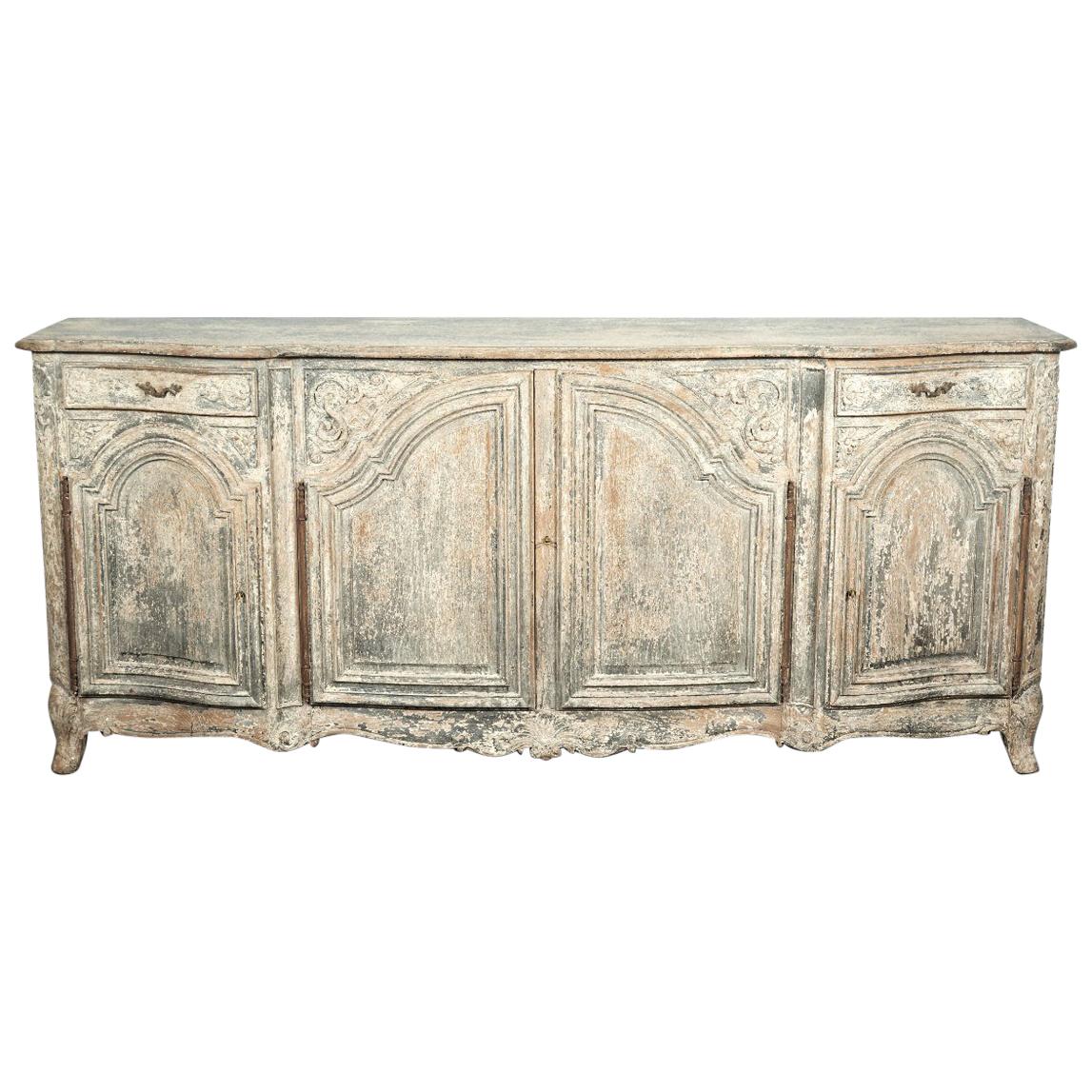 Louis XV Style Francisque Chaleyssin Painted Enfilade Buffet, Signed