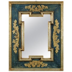 Midcentury Florentine Painted and Gilded Mirror