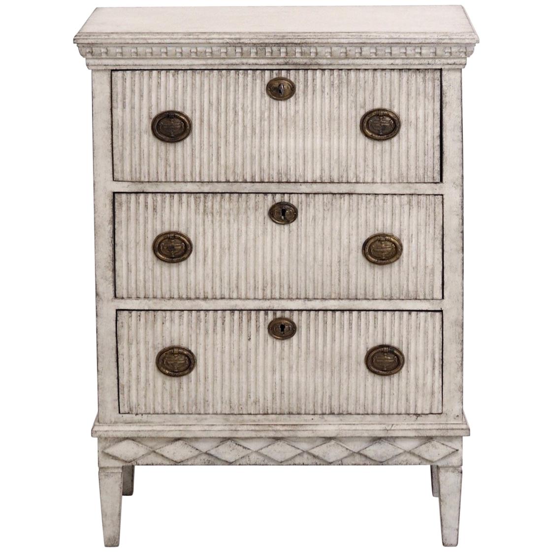 Gustavian Style Chest, Richly Carved, 19th Century