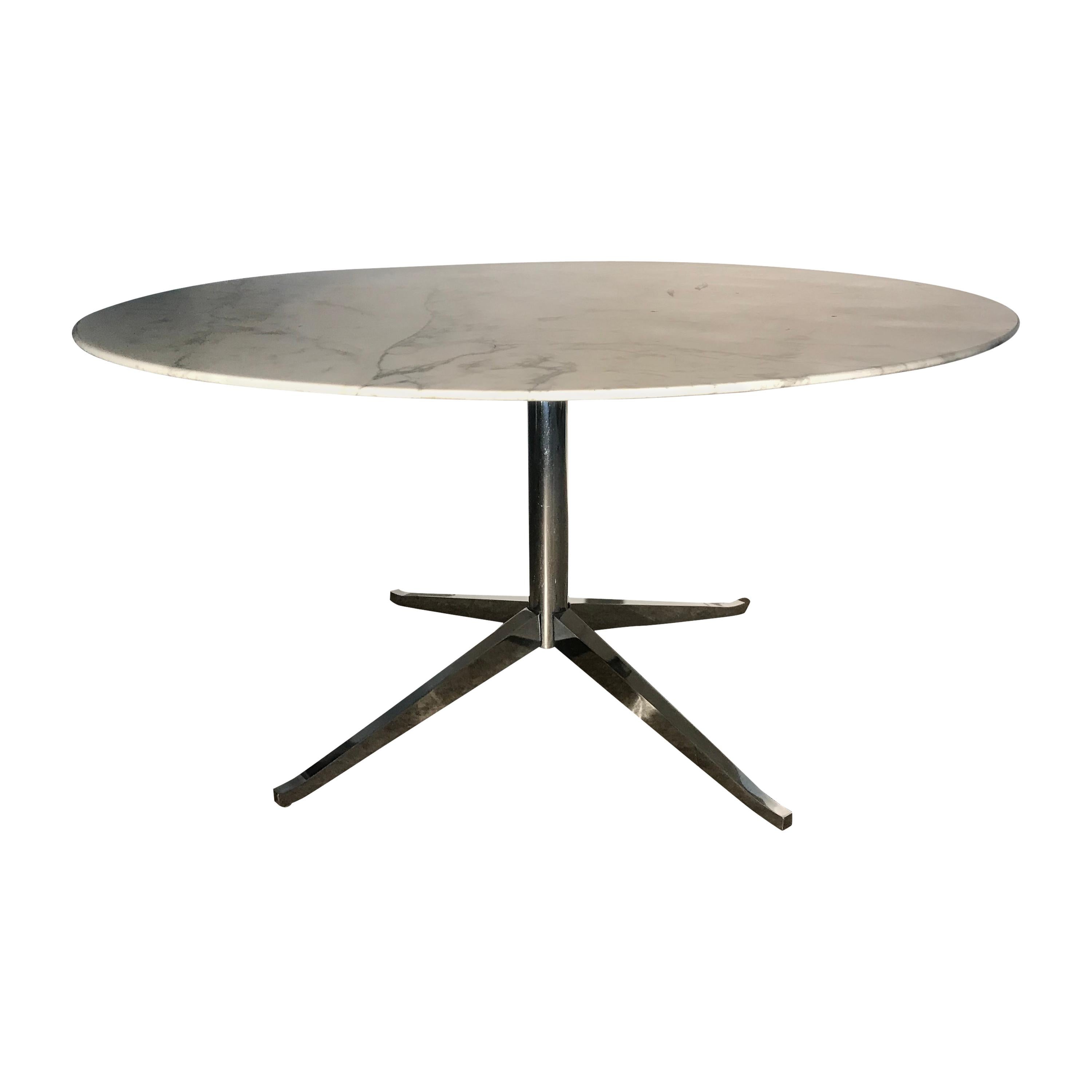 Classic Modernist Marble-Top Dining Table by Florence Knoll for Knoll New York