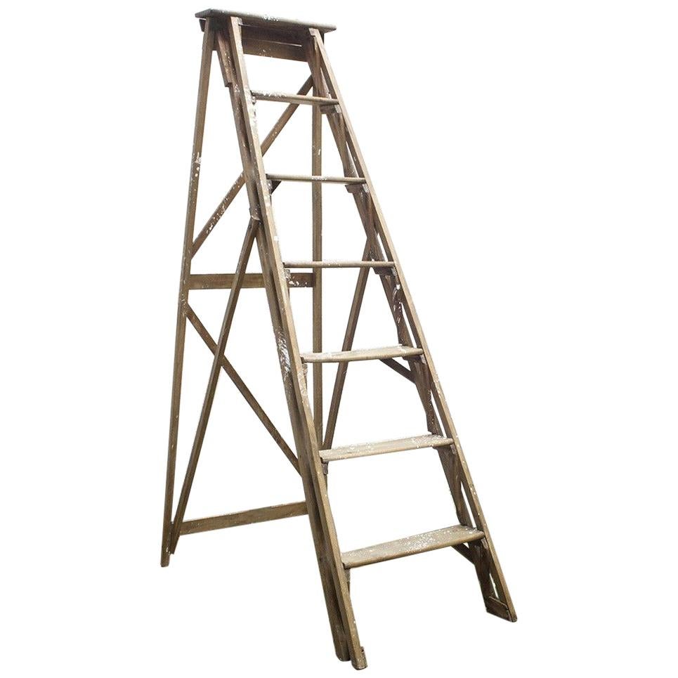 1950s Wooden Decorative Ladder For Sale
