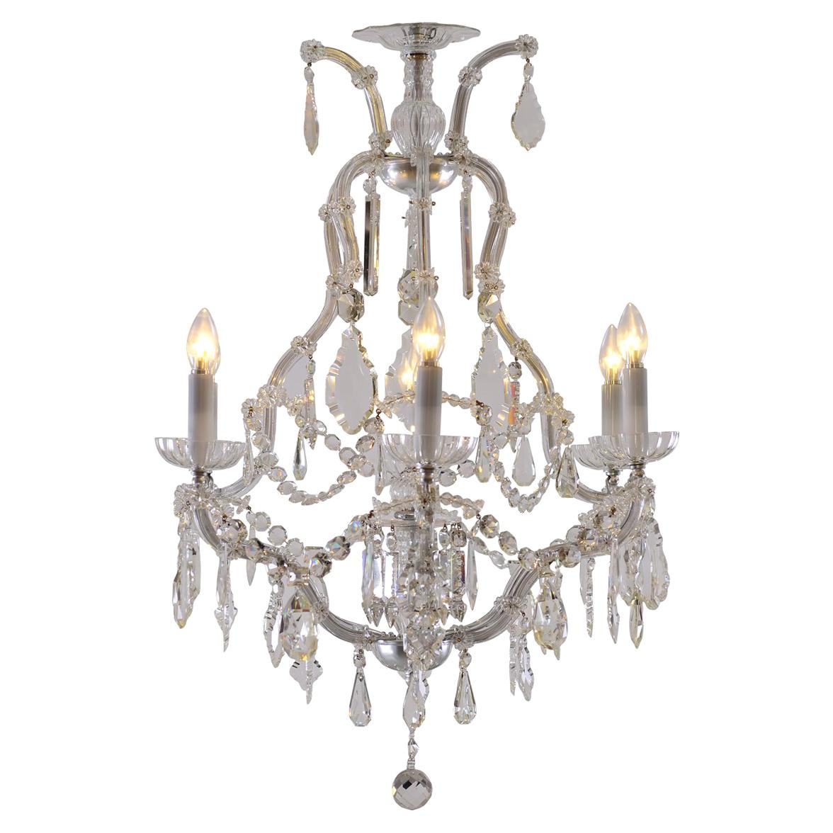 Original Maria Theresien Style 1920s Crystal Chandelier