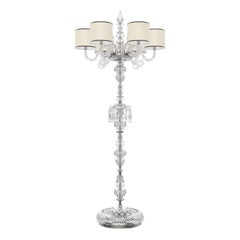 Diamante Neoclassical Crystal Floor Lamp with Lampshades