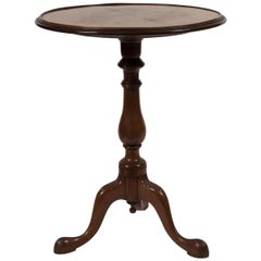Round Coffee Table with Table in Walnut, Italy, 19th Century