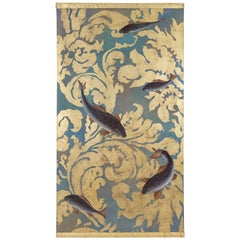 Painted Canvas Figuring Carps, Contemporary Work