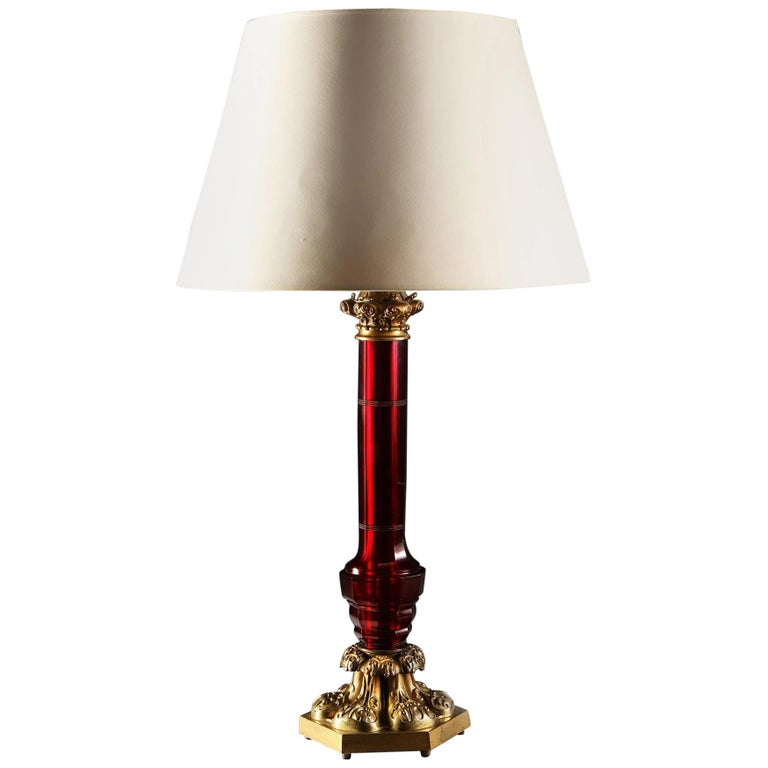 Red Glass Table Lamp Table Lamp Idea