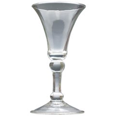Antique 18th Century Georgian Balustroid Wine Glass, circa 1740