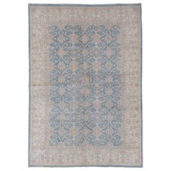 Hand Knotted Blue Persian Mahal Style Carpet