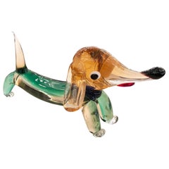 Murano Glass Dog Sculpture