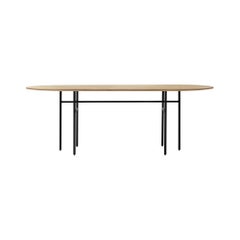 Snaregade Table, Oval, Black/Natural Oak