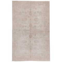 Neutral and Gray Persian Mahal Style Carpet