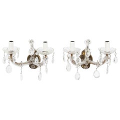 Pair of French Midcentury Marie Therese Style Wall Sconces
