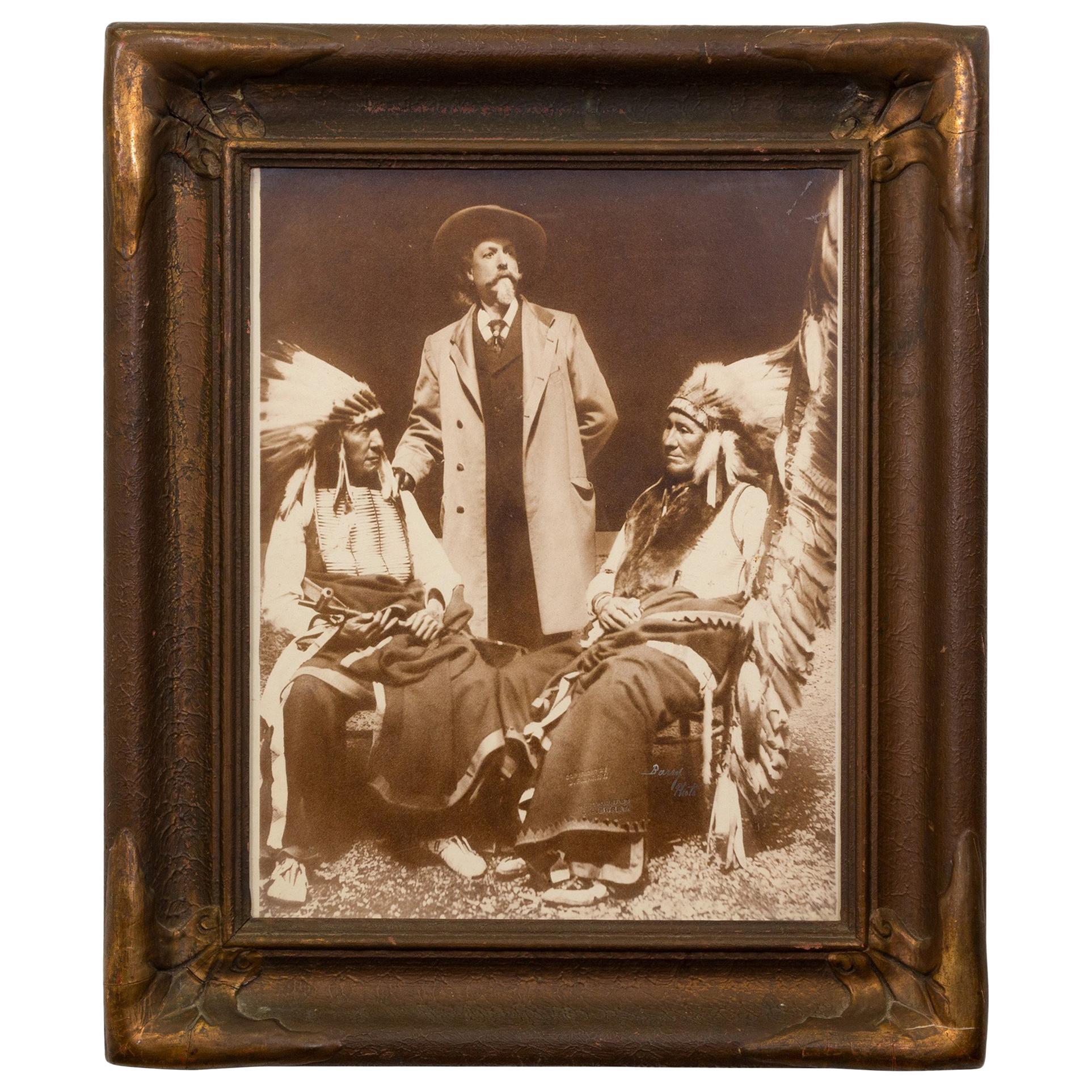 Original Buffalo Bill Cody, Chief Red Cloud, American Horse Photograph For Sale