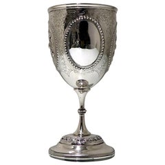 19th Century Antique Victorian Sterling Silver Wine Goblet London 1871 H Holland