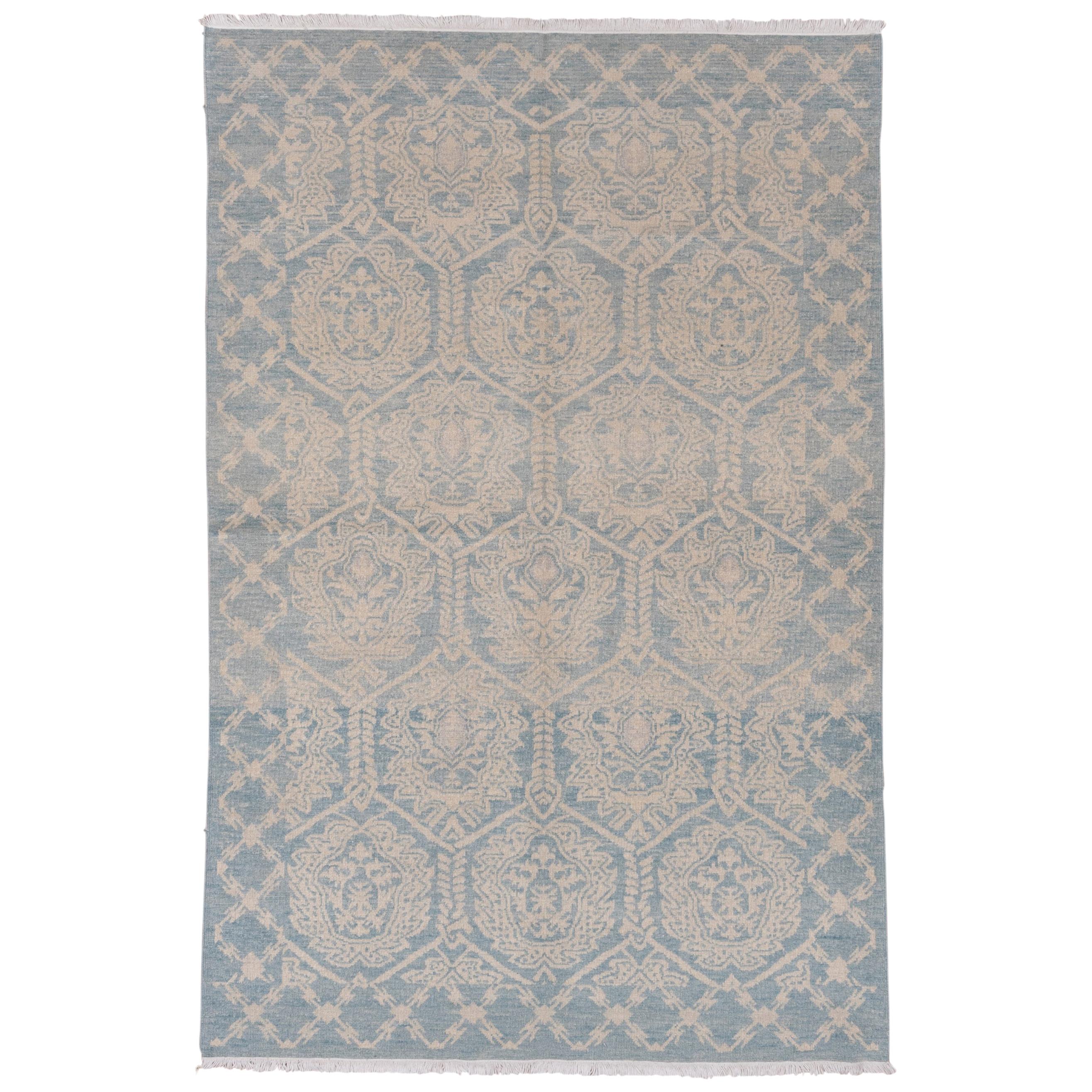 Light Blue Spanish Cuenca Carpet For Sale