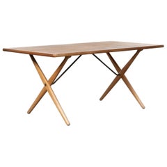 Hans J. Wegner cross-leg table AT303 for Andreas Tuck, Denmark, 1966