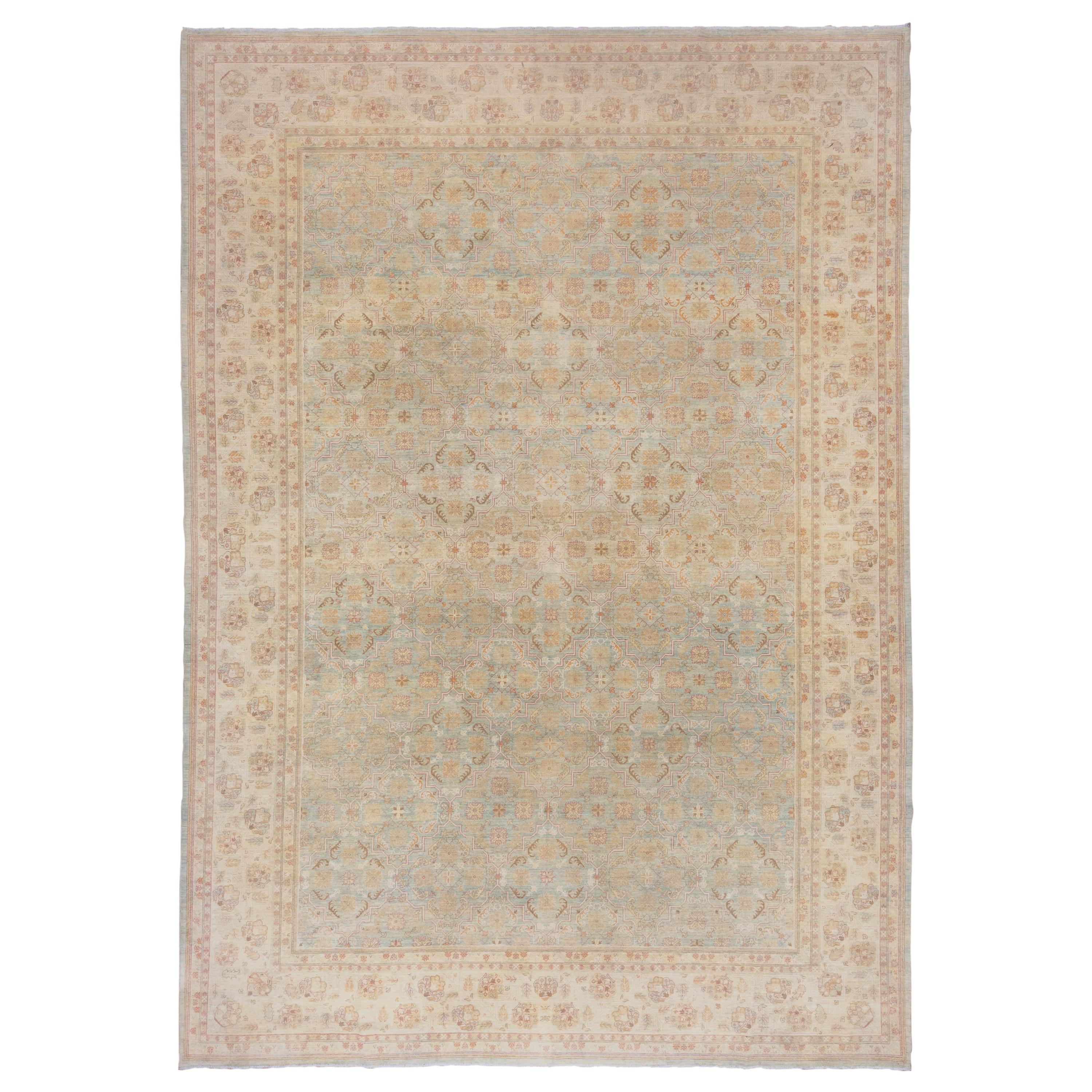 Light Blue Sivas Style Carpet