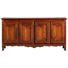Louis XV Cherrywood Antique French Buffet Credenza Enfilade, circa 1780