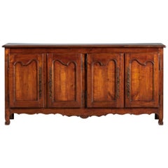 Louis XV Cherrywood Antique French Buffet Credenza Enfilade, circa 1780