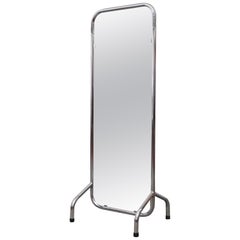 Gispen Standing Mirror with Chrome Frame