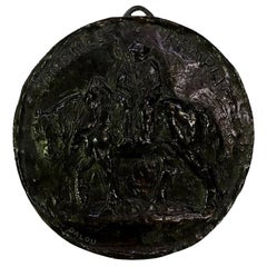 Aimé-Jules Dalou Bronze Medallion Relief Sculpture