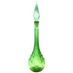 1960'S Italian Blown Glass Empoli "Genie" Liquor Decanter