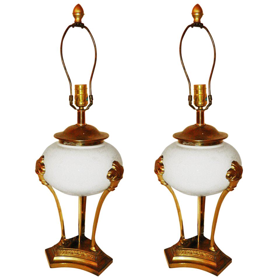 Pair of Neoclassical Table Lamps by Chapman