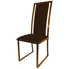 Set of 10 Nickel Polished Mangematin Chairs