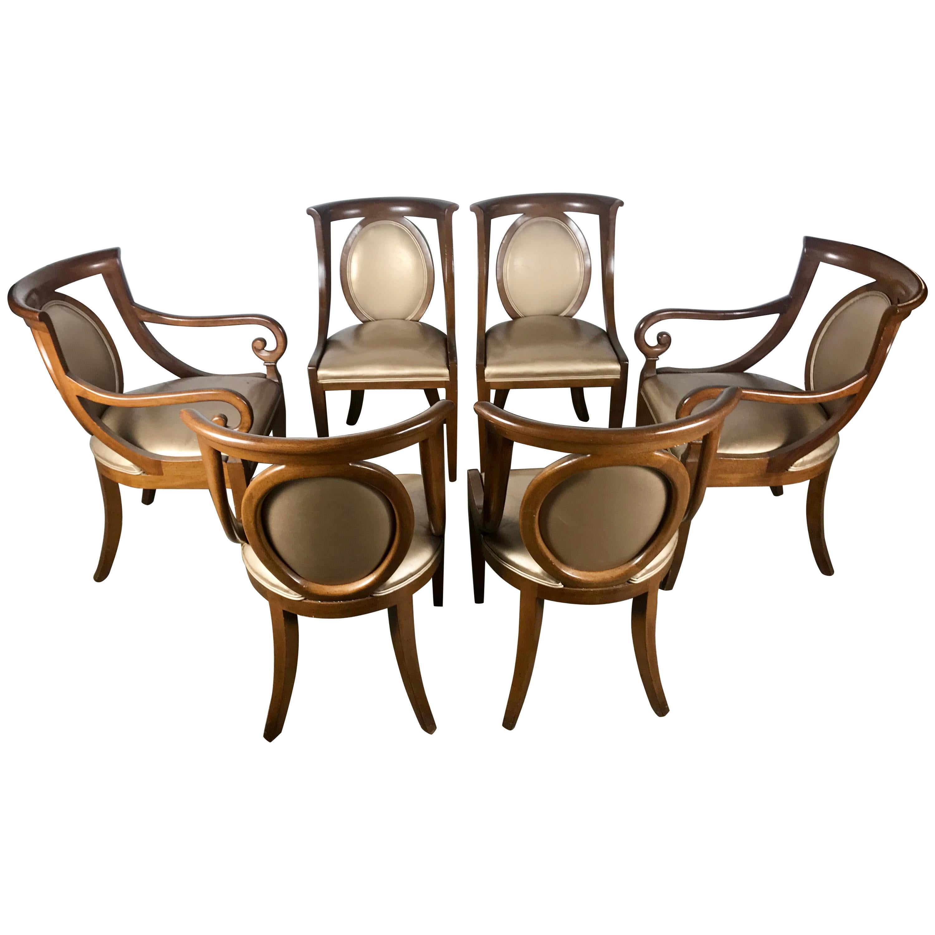 Ensemble classique de 6 chaises de salle à manger Regency par Bethlehem Furniture en vente