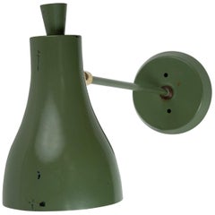 Olive Green Wall Lamp by Gerald Thurston for Lightolier