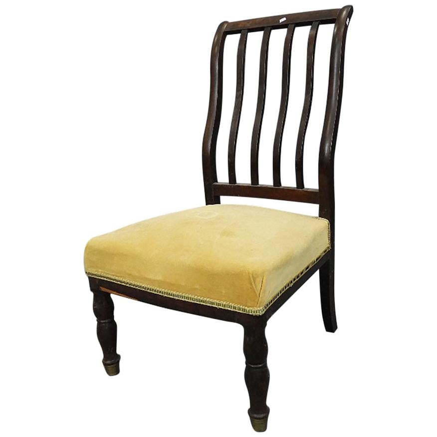 Mahogany fireside chair Louis Philippe circa 1830/1850 For Sale