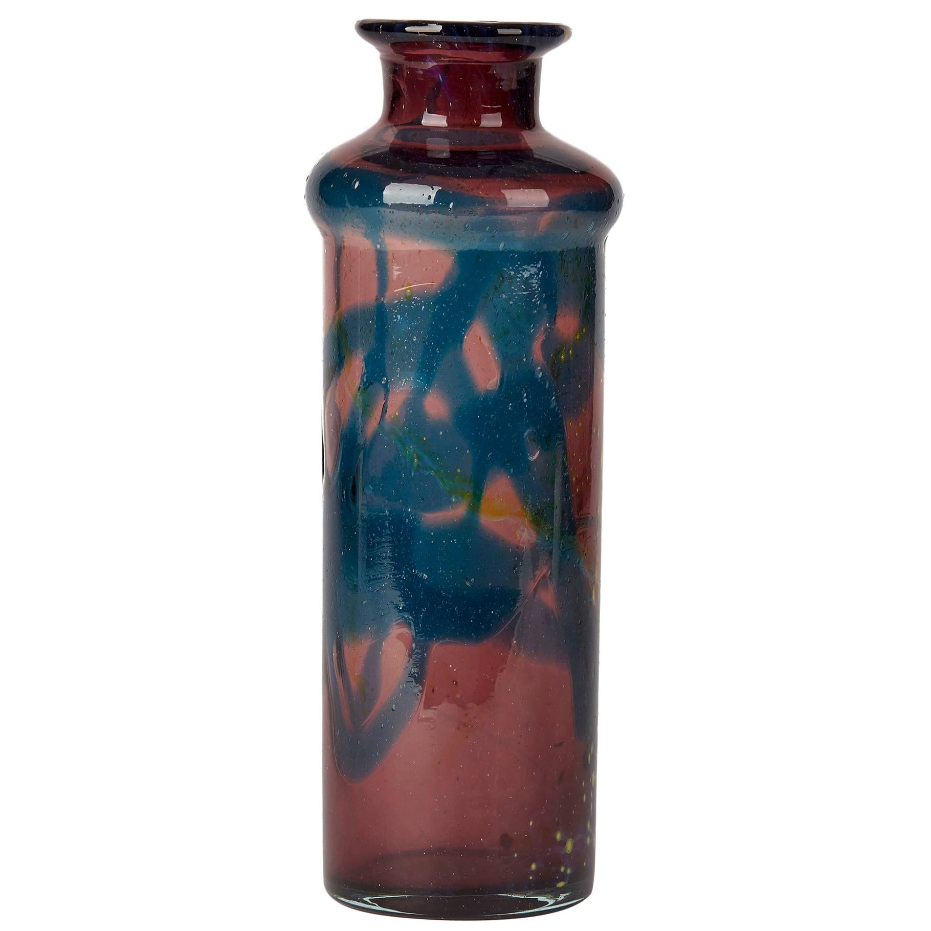 Vintage M.Harris for Mdina Amethyst Glass Vase, 20th Century