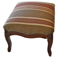 French 19th Century Small Upholstered Foot Stool
