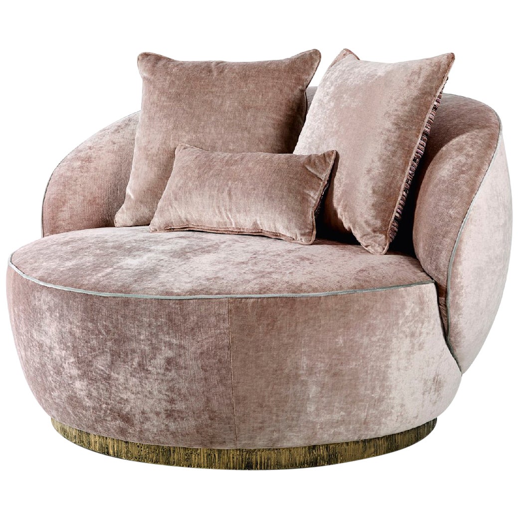 Armchair Frame Made of Solid Timber and Plywood Bronze or Silver Base