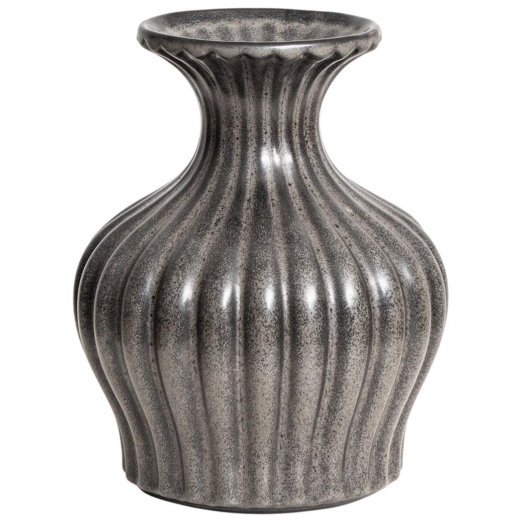 Ewald Dahlskog Ceramic Vase Produced by Bobergs Fajansfabrik in Sweden For Sale