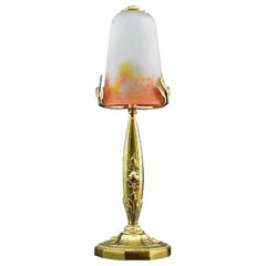 Used Muller Freres and Charles Ranc French Art Deco Bronze Table Lamp, 1925
