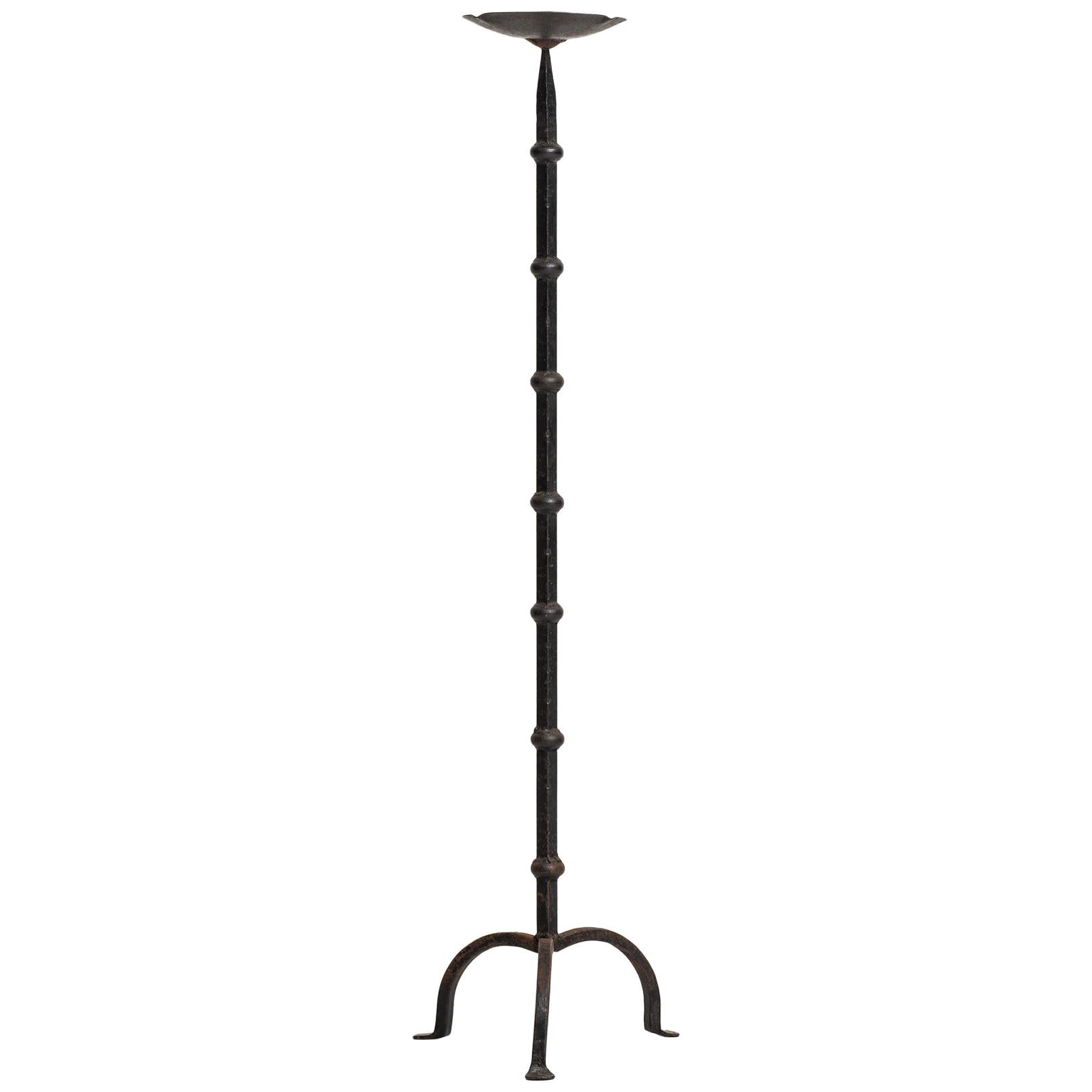 Large Candlestick in Wrought Iron Produced in Sweden