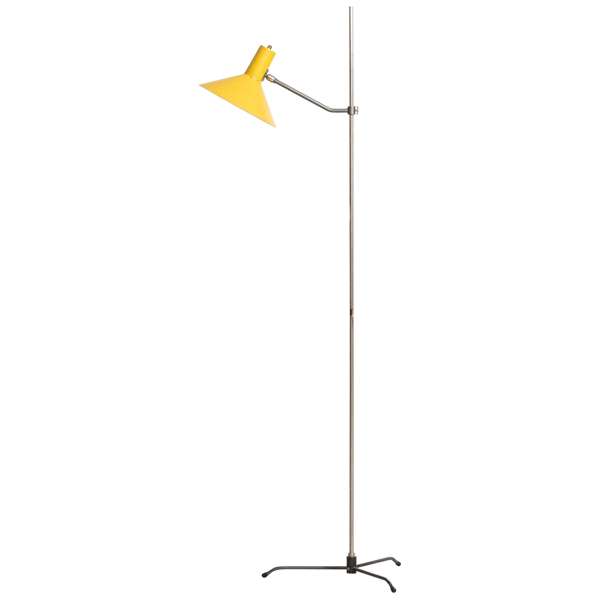 Floor Lamp Attributed to Wim Rietveld and Gispen in Netherlands For Sale