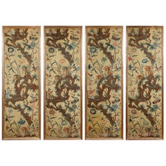 Set of Four Italian Chinoiserie Painted Panels
