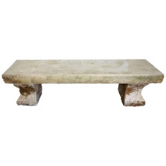 Antique 19th Century French Limestone Bench