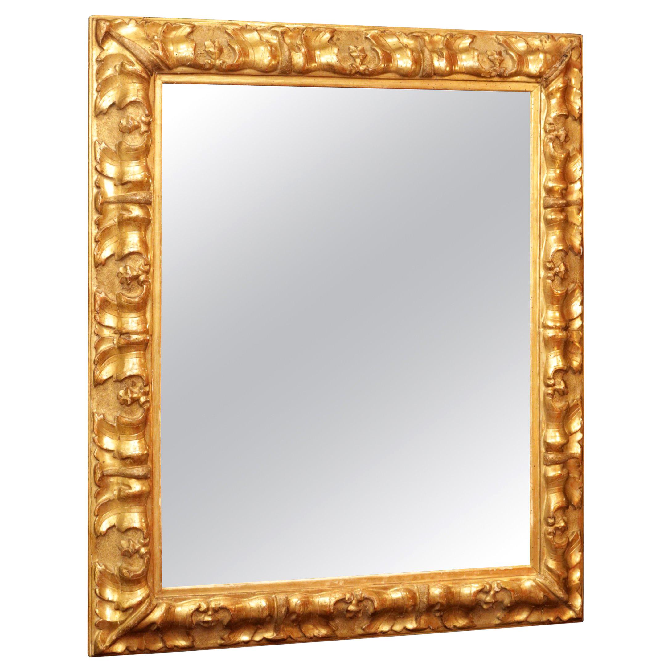 Mirror in Giltwood and Gesso from the 19th Century Period of Napoleon III For Sale