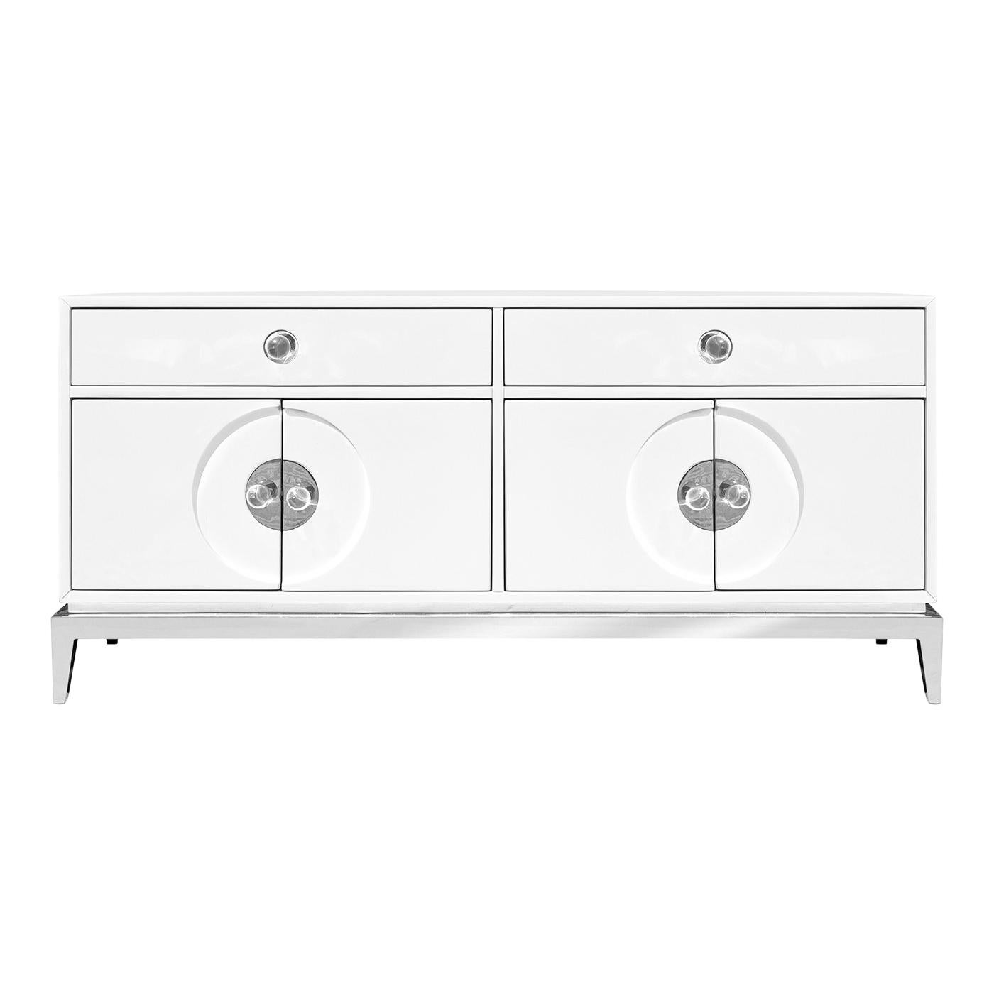 Channing White Lacquer Media Console