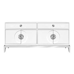 Channing White Lacquer Media Console