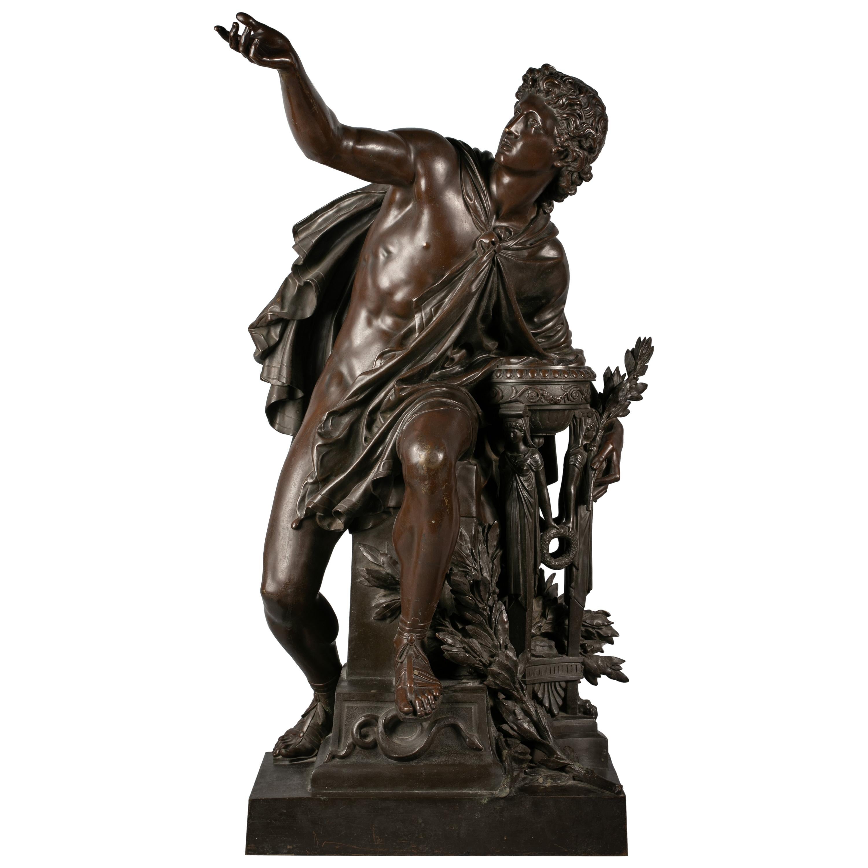 French Bronze of Apollo, by Mathurin Moreau