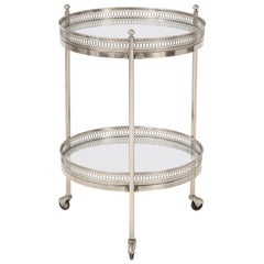 Two-Tier Bar Cart in Polished Nickel