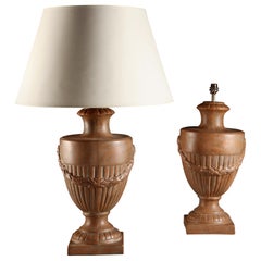 Pair of 20th Century Italian Terracotta Urn Table Lamps