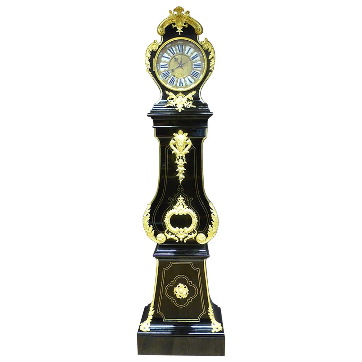 Louis XV Gilted Bronze Original Movement by Antoine Pelletier Floor Clock