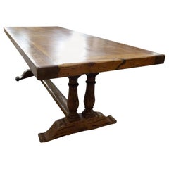 20th Century Monastery Style Oak French Table