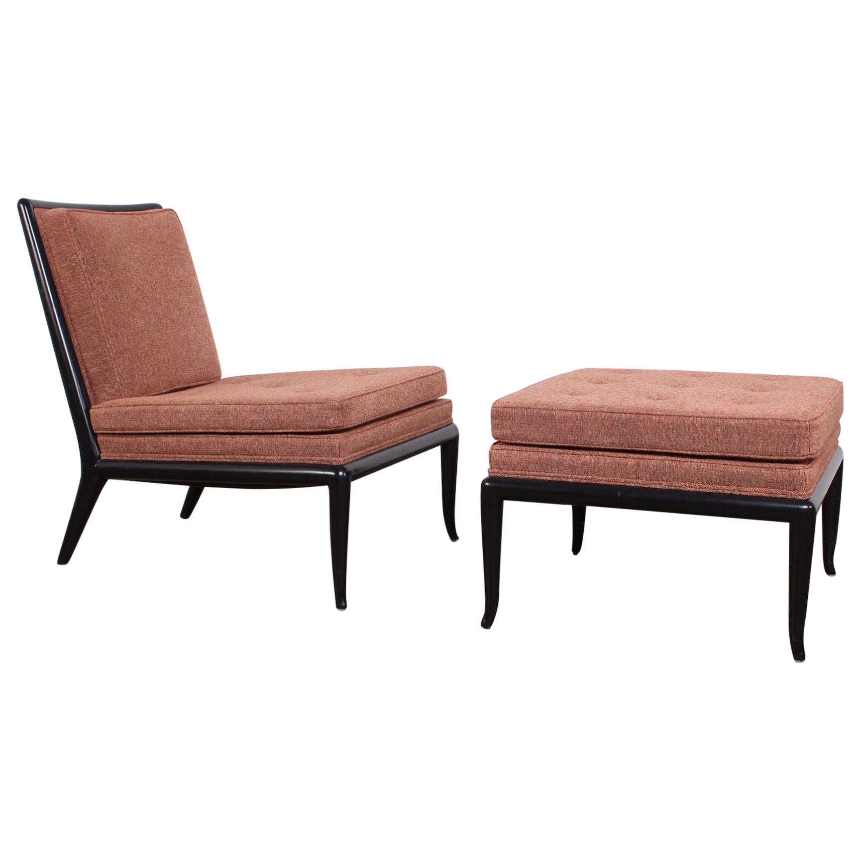Lounge Chair and Ottoman by T.H. Robsjohn-Gibbings for Widdicomb