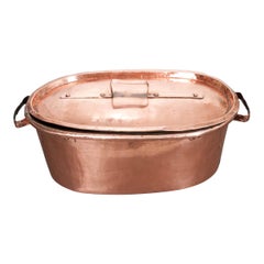 Used French 19th Century Lidded Copper Kettle